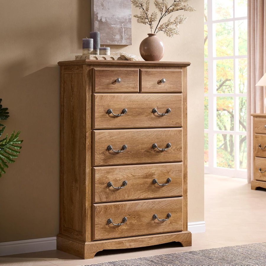 T4TREAM 48" Tall 6 Drawers Dresser Chests