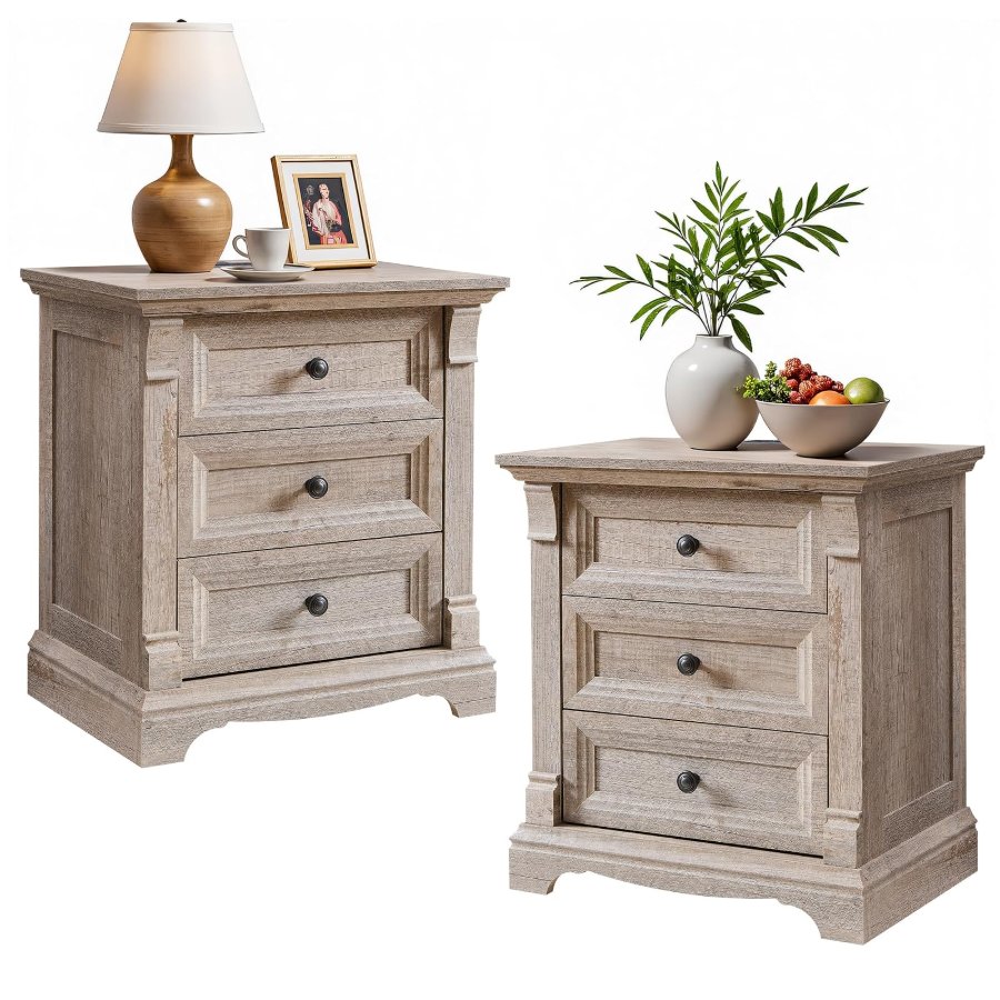 T4TREAM Farmhouse 26"H Night Stand Set of 2