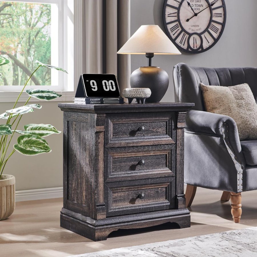 T4TREAM Farmhouse 26" Tall Nightstand