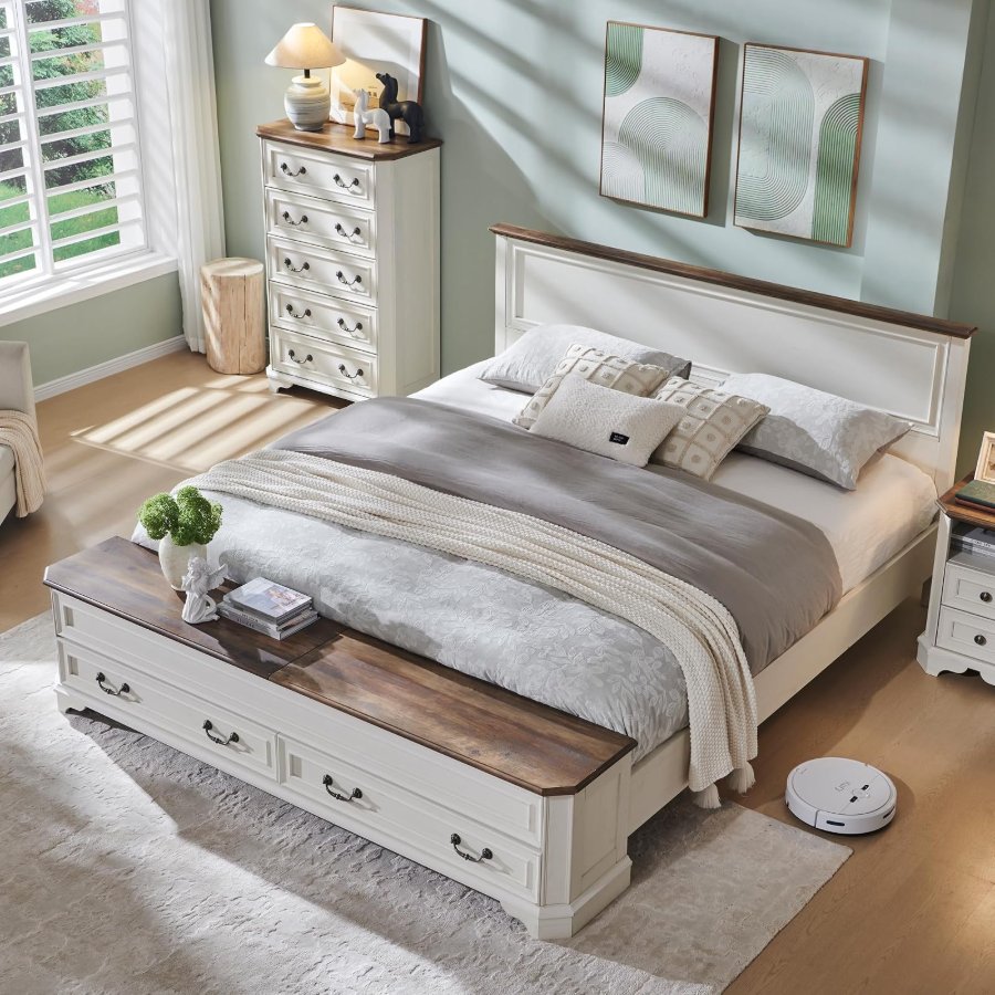 T4TREAM Farmhouse King Bed