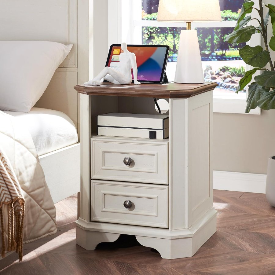 T4TREAM Farmhouse Nightstand