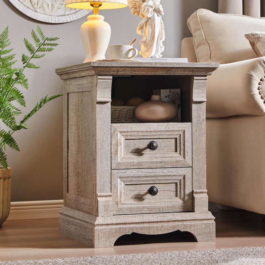 T4TREAM Nightstand with Charging Station